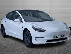 Pearl white Used 2021 Tesla Model 3 Long Range Sedan | £20,690 (Fair price)