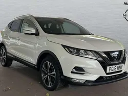 White Used 2018 Nissan Qashqai N-Connecta SUV | £11,847 (Fair price)