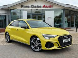 Yellow Used 2022 Audi A3 Sportback Black Edition Hatchback | £24,190 (Expensive)