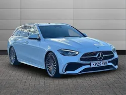 White Used 2025 Mercedes C300e AMG Line Premium Estate | £37,990 (Good price)