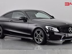 Obsidian black Used 2018 Mercedes C220 AMG line Coupe | £15,680 (Good price)