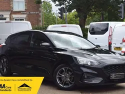 Black Used 2018 Ford Focus ST-Line Hatchback | £8,250 (A bit pricey)