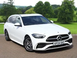 Polar white Used 2024 Mercedes C220 AMG line Estate | £35,902 (A bit pricey)