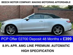Silver Used 2020 Mercedes E220 AMG Line Premium Cabriolet | £26,500 (Fair price)