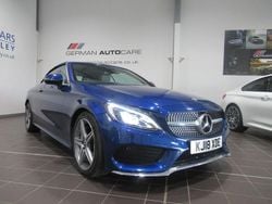 Blue Used 2018 Mercedes C220 AMG Line Premium Plus Cabriolet | £17,995 (Fair price)