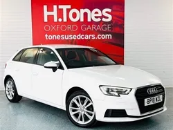 White Used 2018 Audi A3 Sportback Hatchback | £13,295 (Fair price)