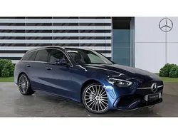Blue Used 2024 Mercedes C300e AMG Line Premium Plus Estate | £38,362 (Good price)