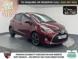 Red Used 2017 Toyota Yaris Design Hatchback | £7,270 (Fair price)