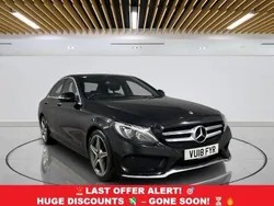 Black Used 2018 Mercedes C250 AMG line Sedan | £17,549 (Fair price)
