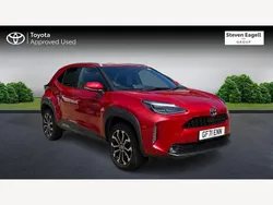 Red Used 2021 Toyota Yaris Hybrid Design Hatchback | £18,685 (Expensive)