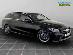 Black Used 2021 Mercedes C200 AMG line Estate | £13,295 (Super price)