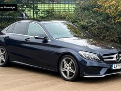 Blue Used 2015 Mercedes C300e AMG Line Premium Plus Sedan | £14,795