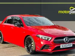Juniper red gloss Used 2019 Mercedes A35 AMG Premium Hatchback | £22,500 (Fair price)