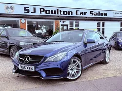 Blue Used 2016 Mercedes E220 AMG line Coupe | £13,490 (Fair price)