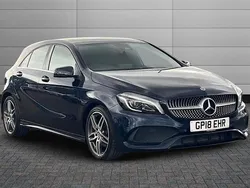 Blue Used 2018 Mercedes A200 AMG Line Premium Hatchback | £14,395 (Fair price)