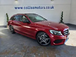 Red Used 2018 Mercedes C250 AMG line Estate | £17,995 (Fair price)