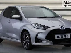 Silver Used 2021 Toyota Yaris Hybrid Design Hatchback | £16,350 (Fair price)