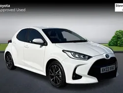 White Used 2023 Toyota Yaris Hybrid Design Hatchback | £17,849 (Fair price)