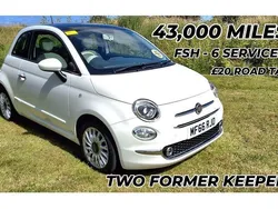 White Used 2016 Fiat 500 Lounge Hatchback | £6,795 (Fair price)