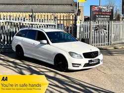 White Used 2013 Mercedes C250 AMG Estate | £8,990 (Expensive)