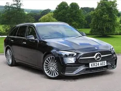 Obsidian black metallic Used 2024 Mercedes C200 AMG Line Premium Estate | £33,999 (Expensive)