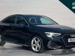 Black Used 2021 Audi A3 S-Line Sedan | £19,429 (Fair price)