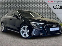 Black Used 2021 Audi A3 S-Line Sedan | £20,995 (Fair price)