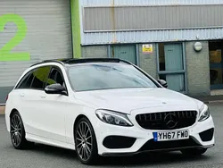 White Used 2017 Mercedes C220 AMG line Estate | £9,990 (Fair price)