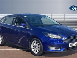 Blue Used 2017 Ford Focus Titanium Hatchback | £7,567 (Good price)
