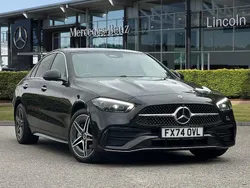 Obsidian black metallic Used 2024 Mercedes C300e AMG Line Premium Plus Sedan | £41,999