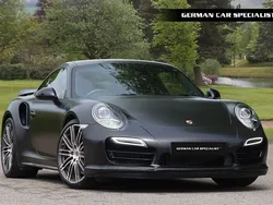 Satin black Used 2014 Porsche 911 Turbo Coupe | £74,990