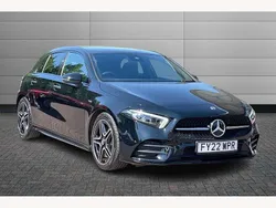 Cosmos black Used 2022 Mercedes A250 AMG Line Premium Plus Hatchback | £25,750 (Fair price)