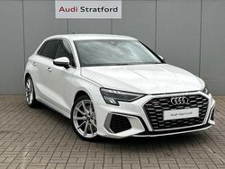 Ibis white, solid Used 2023 Audi S3 Sportback Comfort Hatchback | £32,973 (Fair price)