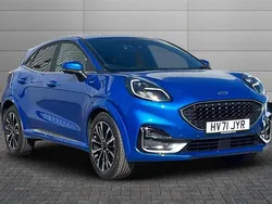 Desert island blue Used 2021 Ford Puma Gen-E ST-Line Hatchback | £17,695 (A bit pricey)