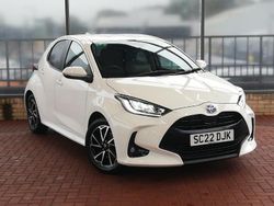 White Used 2022 Toyota Yaris Hybrid Design Hatchback | £16,498 (Fair price)
