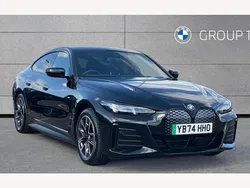 Black sapphire metallic paint Used 2024 BMW i4 M Sport Sedan | £43,992 (Fair price)