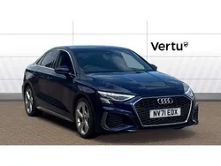 Blue Used 2022 Audi A3 S-Line Sedan | £21,250 (Fair price)