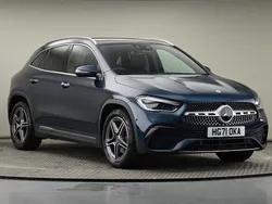 Denim blue metallic finish Used 2022 Mercedes GLA180 AMG line SUV | £26,450 (Fair price)