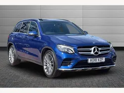 Blue Used 2018 Mercedes GLC220 AMG Line Premium SUV | £20,995 (Fair price)