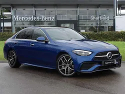 Blue New 2025 Mercedes C200 AMG Line Premium Sedan | £38,985 (Expensive)