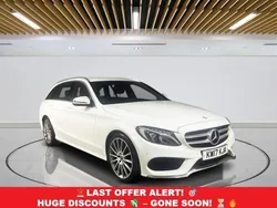 White Used 2017 Mercedes C220 AMG line Estate | £10,949 (Fair price)