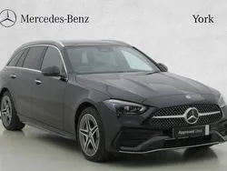 Black Used 2024 Mercedes C300e AMG Line Premium Plus Estate | £41,650 (Fair price)