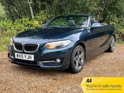 Blue Used 2015 BMW 220 Sport Line Cabriolet | £7,999 (Good price)