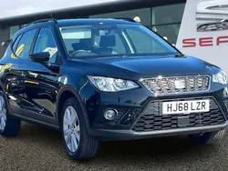 Midnight black Used 2018 Seat Arona SE Technology SUV | £10,650 (Fair price)