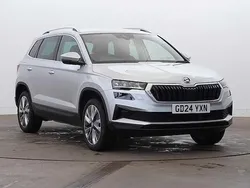 Brilliant silver metallic Used 2024 Skoda Karoq SE L SUV | £21,495 (Fair price)