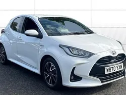 White Used 2020 Toyota Yaris Hybrid Design Hatchback | £13,942 (Fair price)
