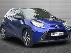 Juniper blue with black Used 2023 Toyota Aygo Hatchback | £12,650 (Fair price)