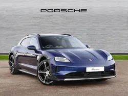Gentian blue metallic New 2025 Porsche Taycan 4S Cross Turismo Sedan | £110,990 (Expensive)