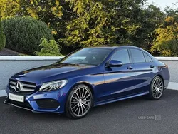 Blue Used 2017 Mercedes C250 AMG Line Premium Sedan | £17,995 (Fair price)