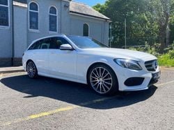 White Used 2015 Mercedes C200 AMG line Estate | £9,495 (A bit pricey)